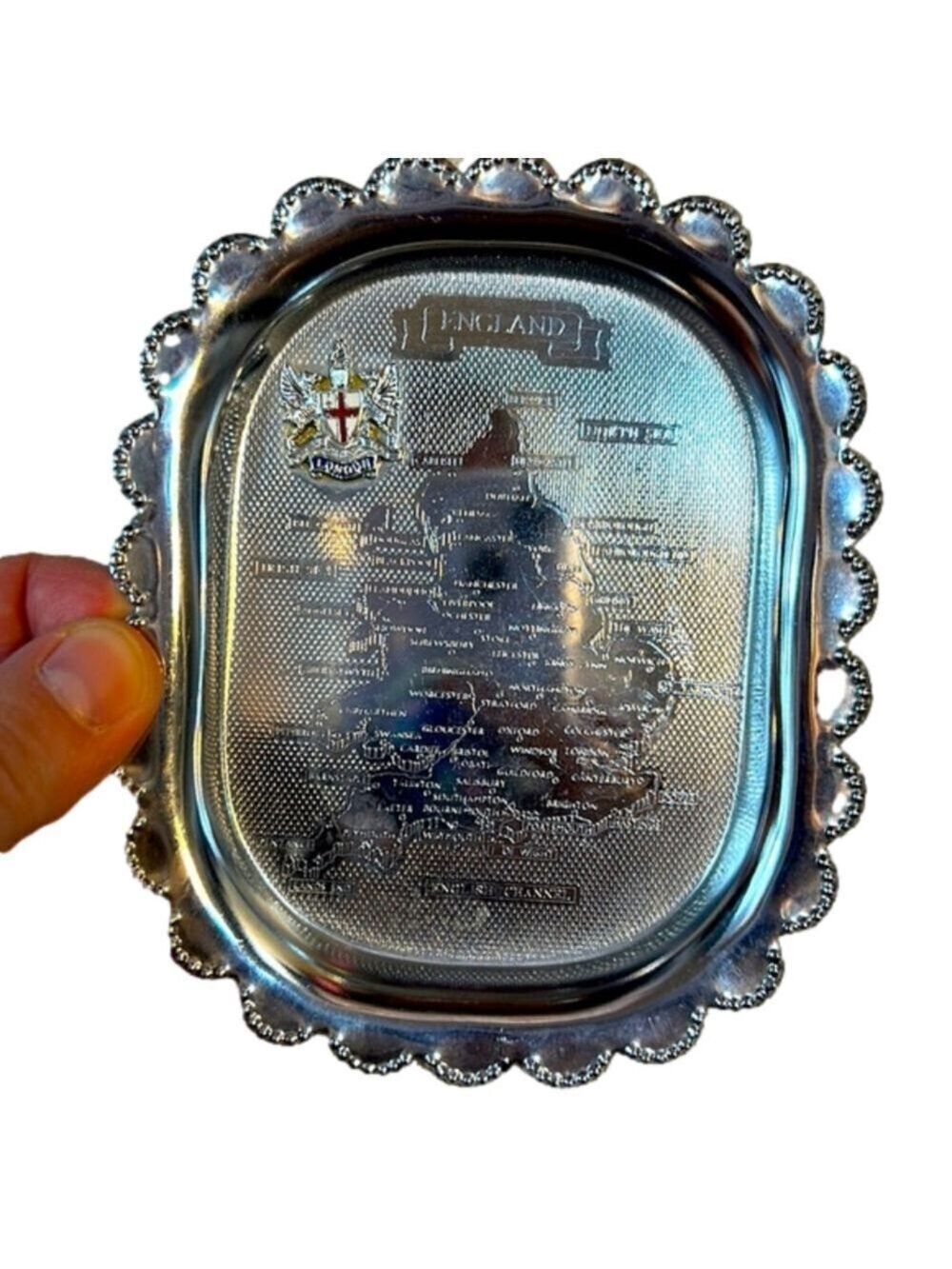 Vintage London Map Souvenir Ashtray 1970s